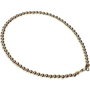 3mm 14k Gold Beaded Bracelet