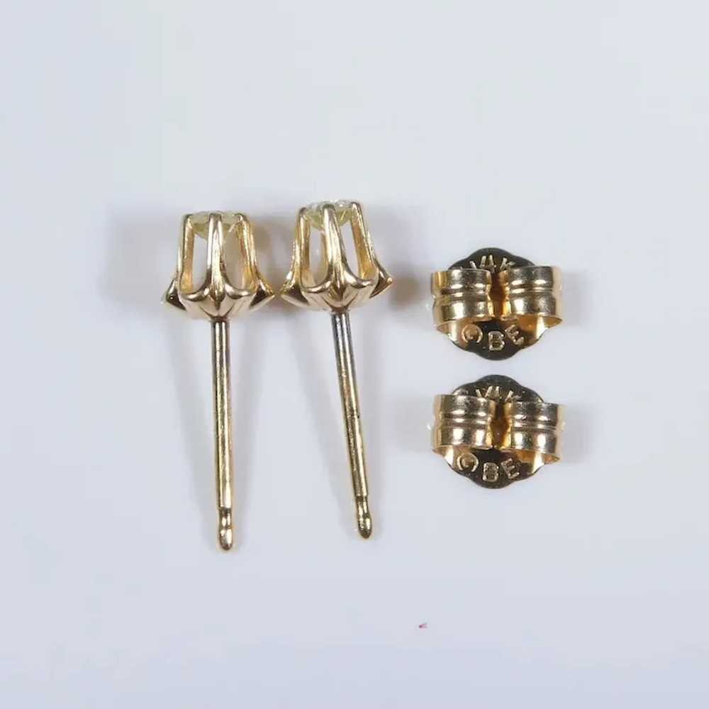 Child's .14ctw Diamond Buttercup Stud Earrings in… - image 3