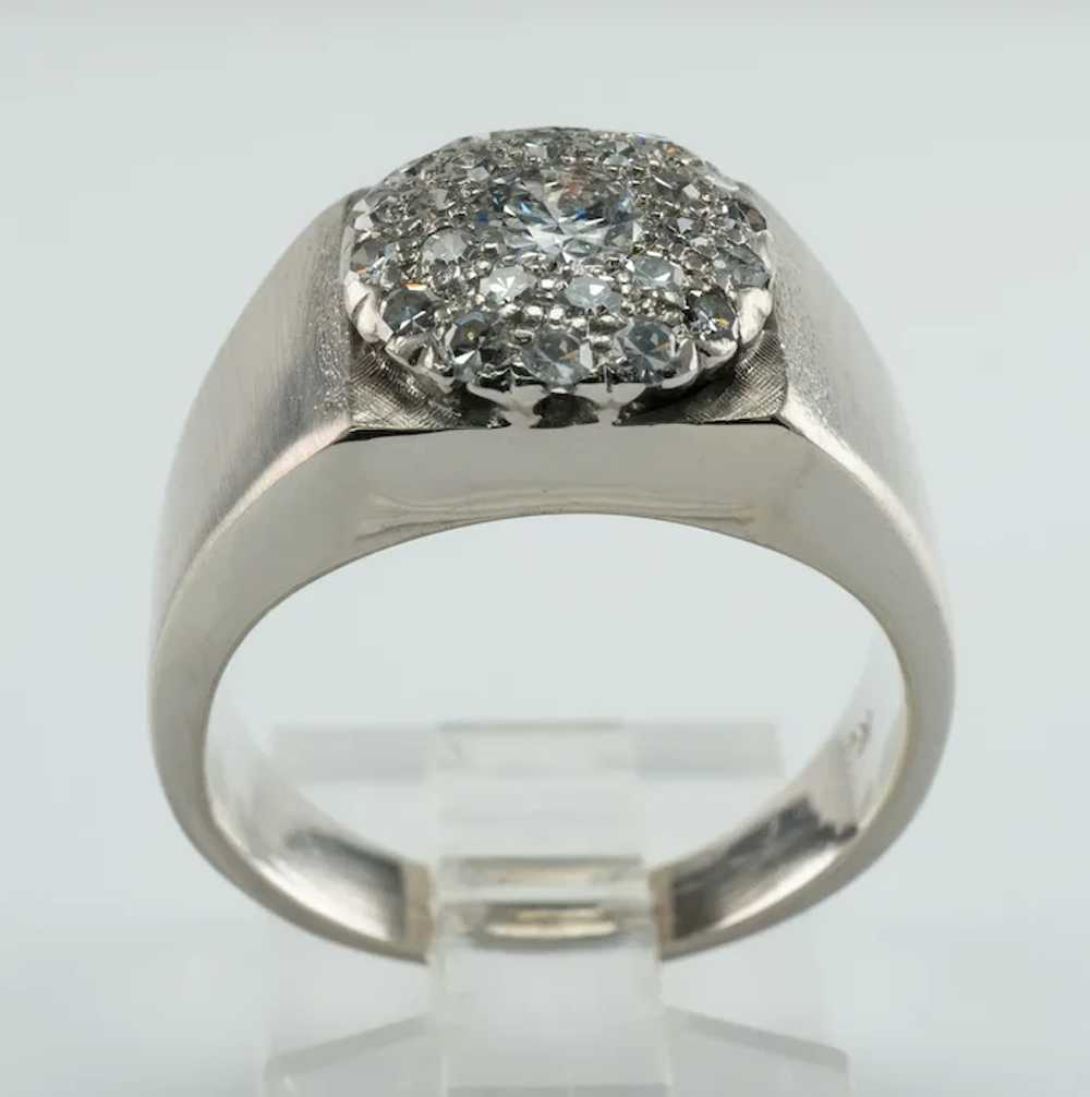 Ladies or Mens Diamond Ring Band 14K White Gold 1… - image 6