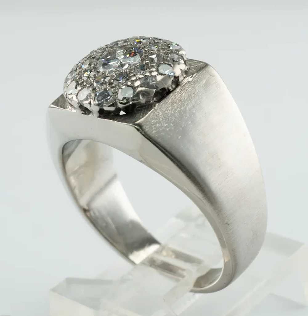 Ladies or Mens Diamond Ring Band 14K White Gold 1… - image 8