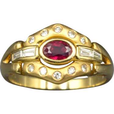 Ruby, Diamond and Gold Ring - image 1