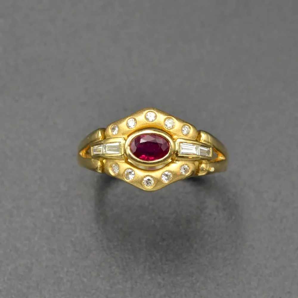 Ruby, Diamond and Gold Ring - image 5