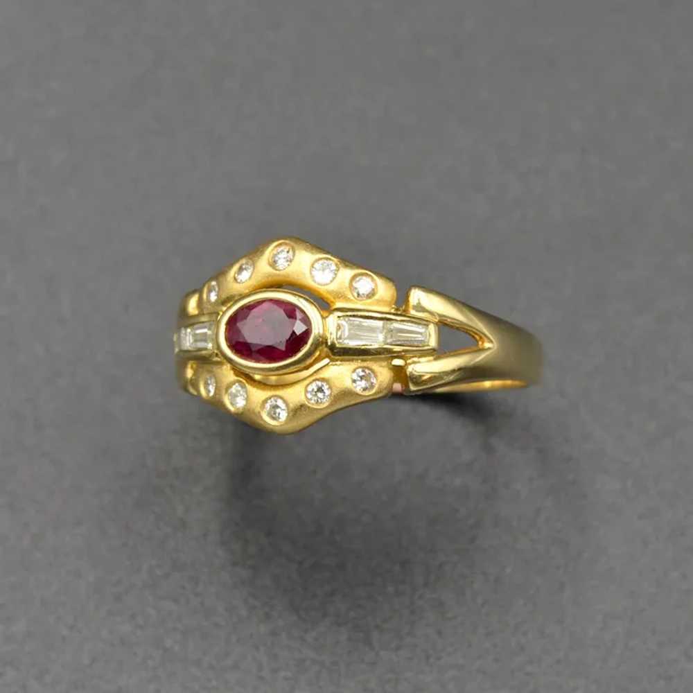 Ruby, Diamond and Gold Ring - image 6