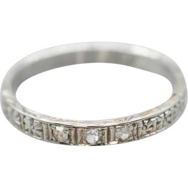 Art Deco Rose Cut Diamond Band