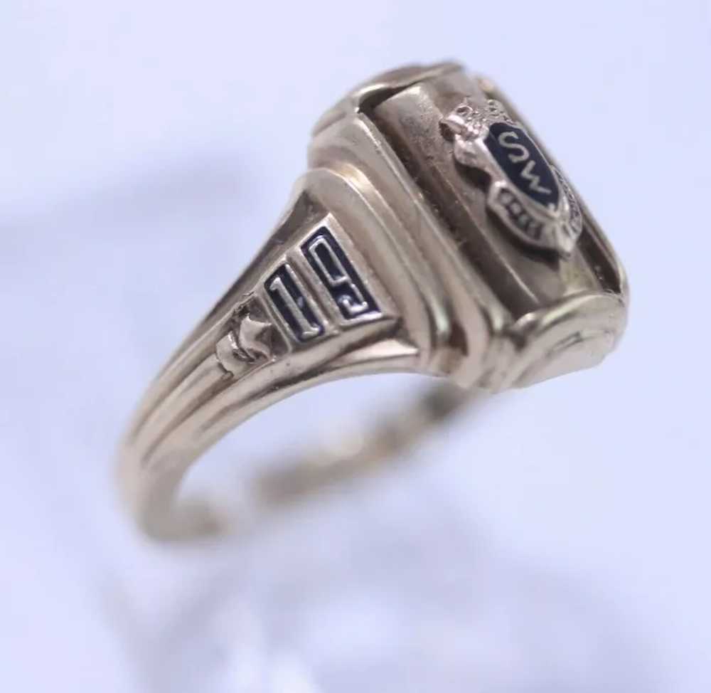 10k Yellow Gold 1976 SΣ Greek School Class Ring S… - image 3