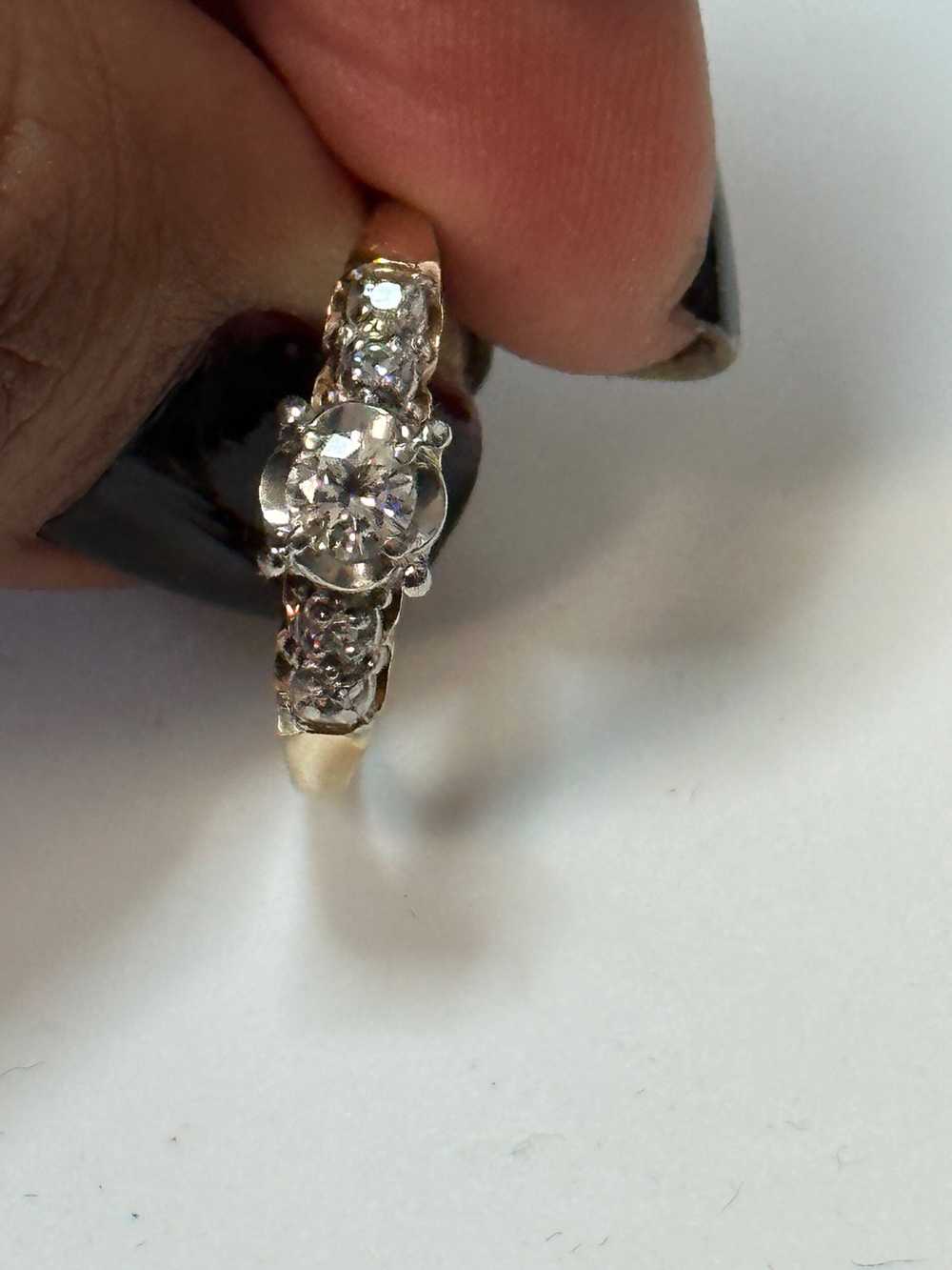 1930’s art deco diamond ring 14k - image 5