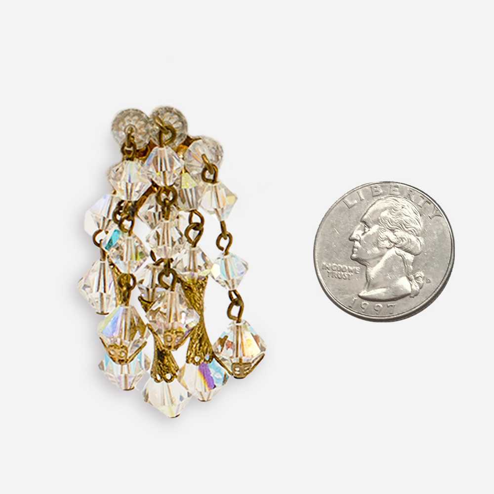 1950s Crystal Waterfall Earrings - image 3