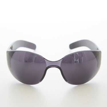 Unisex Futuristic Goggle Wrap Around Sunglasses - 