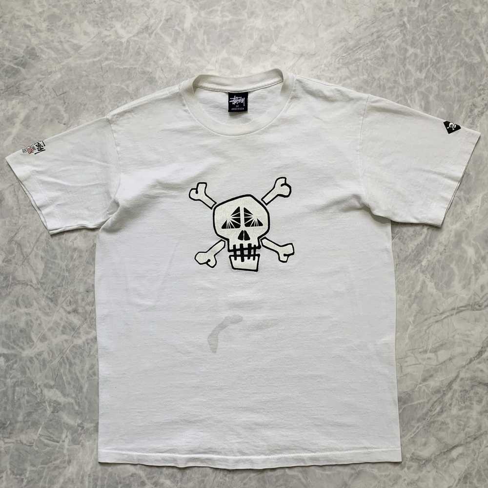 Stussy × Vintage VTG 00s Y2K STUSSY SKULL LOGO TO… - image 1