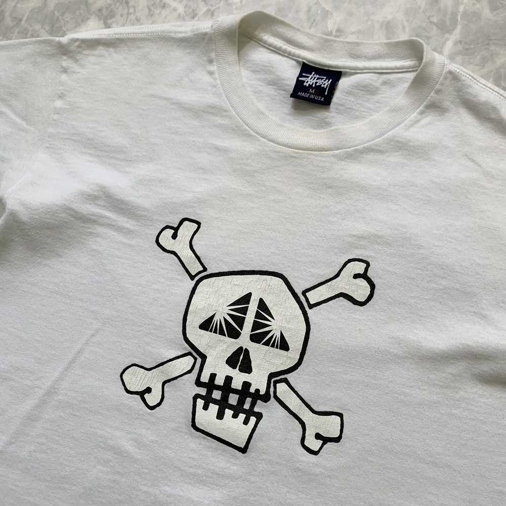 Stussy × Vintage VTG 00s Y2K STUSSY SKULL LOGO TO… - image 2