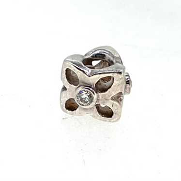 Pandora Sterling Silver with CZ Four Petal Flower - image 1