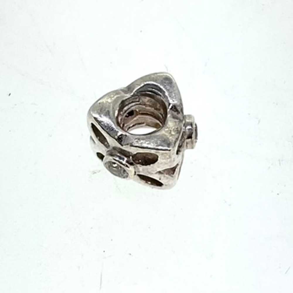 Pandora Sterling Silver with CZ Four Petal Flower - image 2