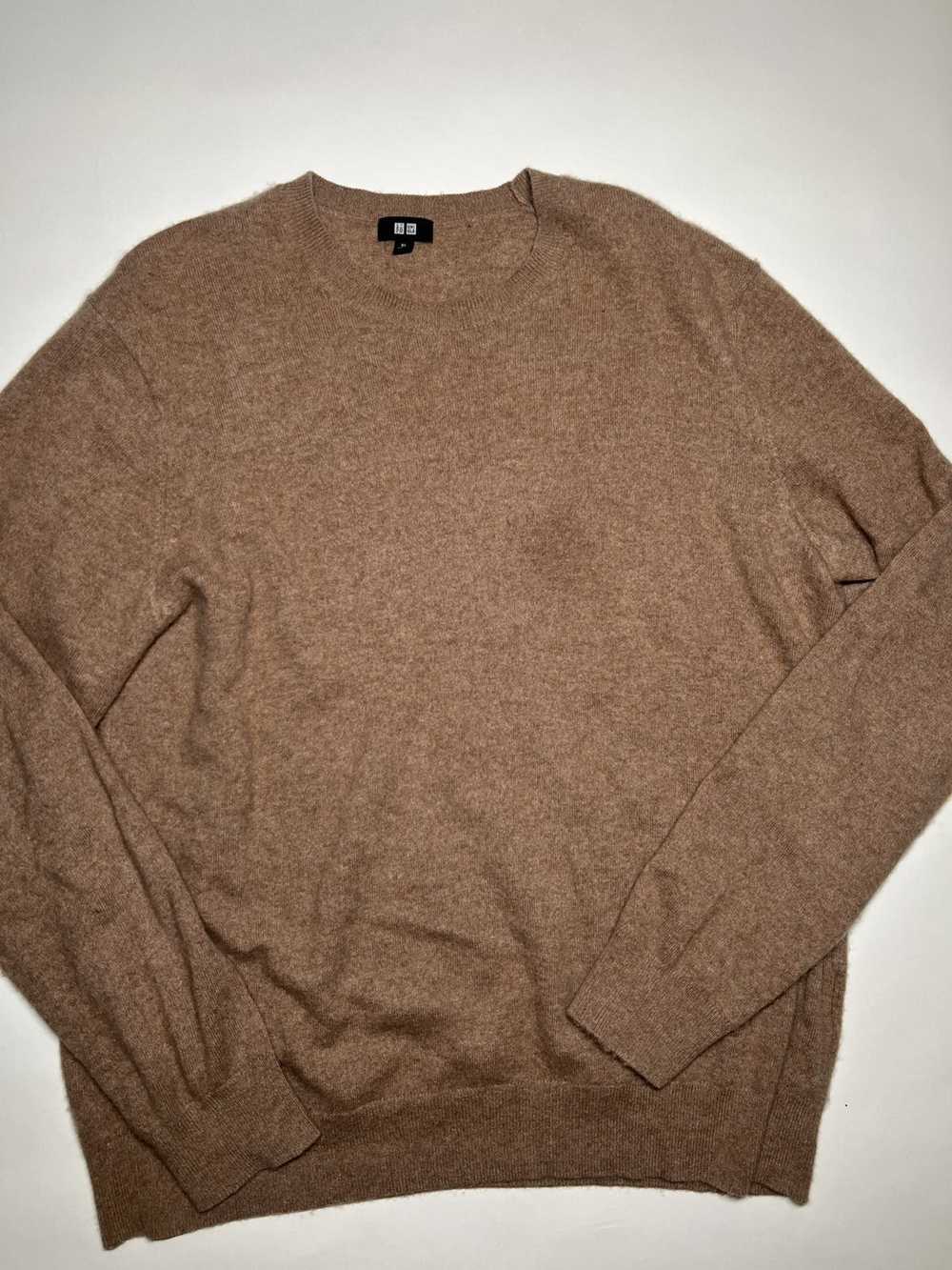 Uniqlo Brown cashmere Uniqlo sweater - image 3