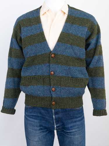 Striped 1960s Mohair Blend Cardigan - image 1