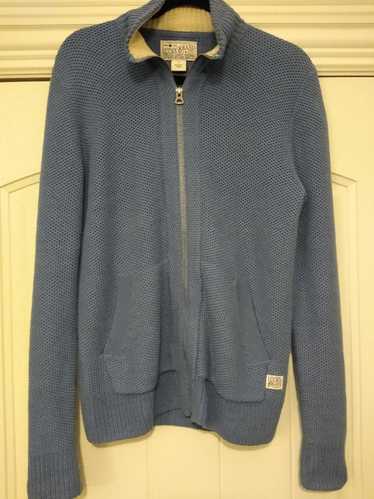 Lucky Brand Cotton Blend Zip Front Mock Neck Cardi