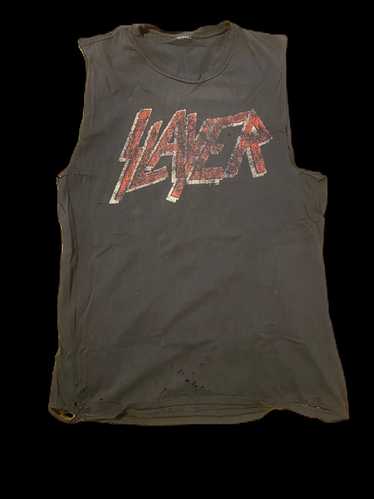 Band Tees Vintage Slayer classic logo sleeveless t