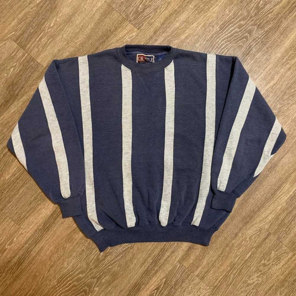 Vintage Vintage 90s striped crew neck sweater - image 1