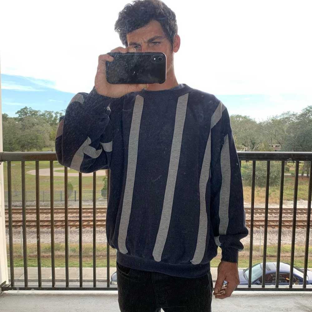 Vintage Vintage 90s striped crew neck sweater - image 4