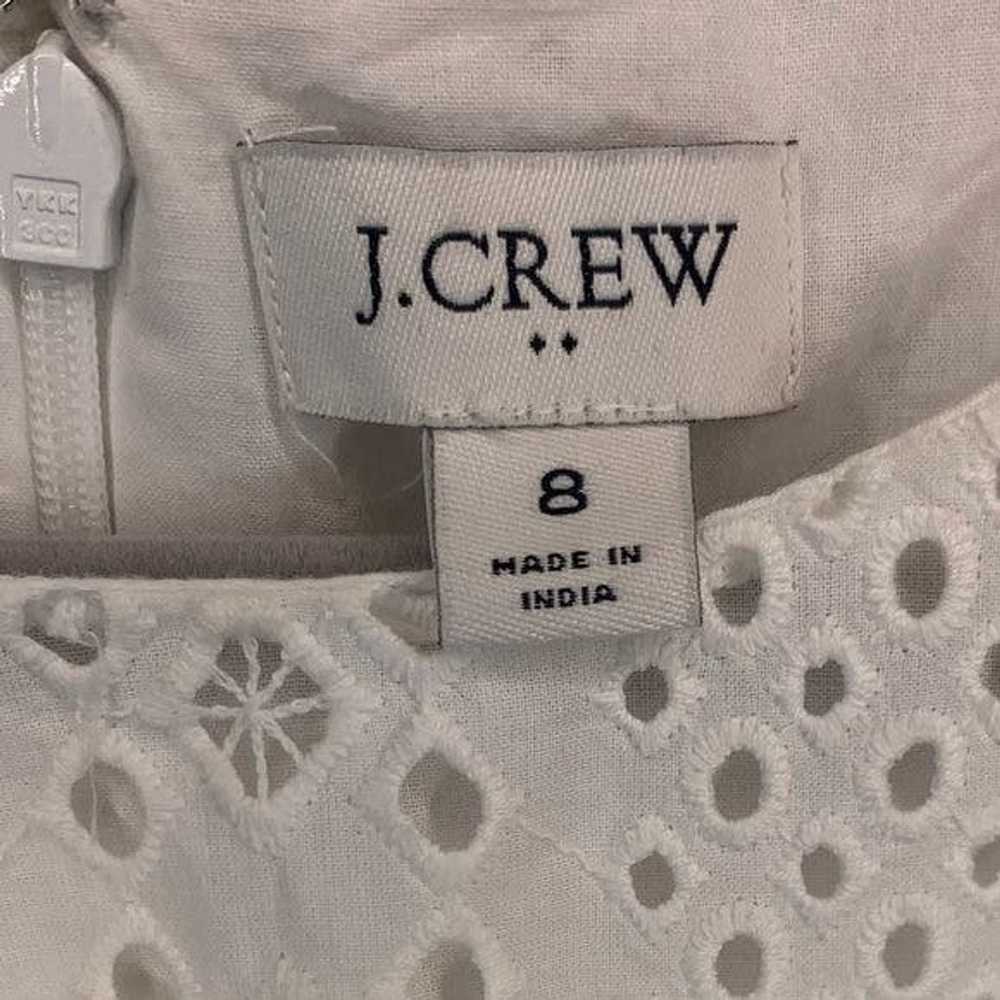 J.Crew J Crew Factory Eyelet Lace Tiered Midi Dre… - image 3