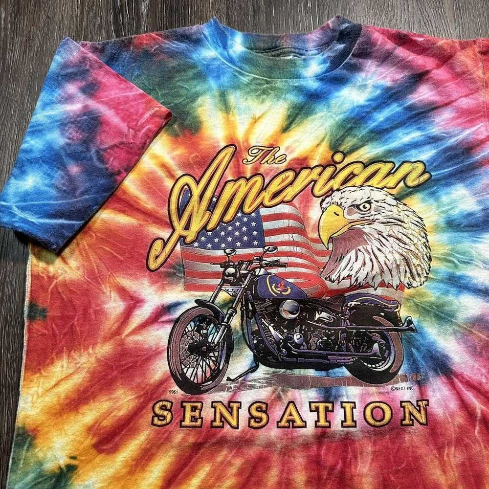 Vintage vintage motorcycle art t-shirt - image 1