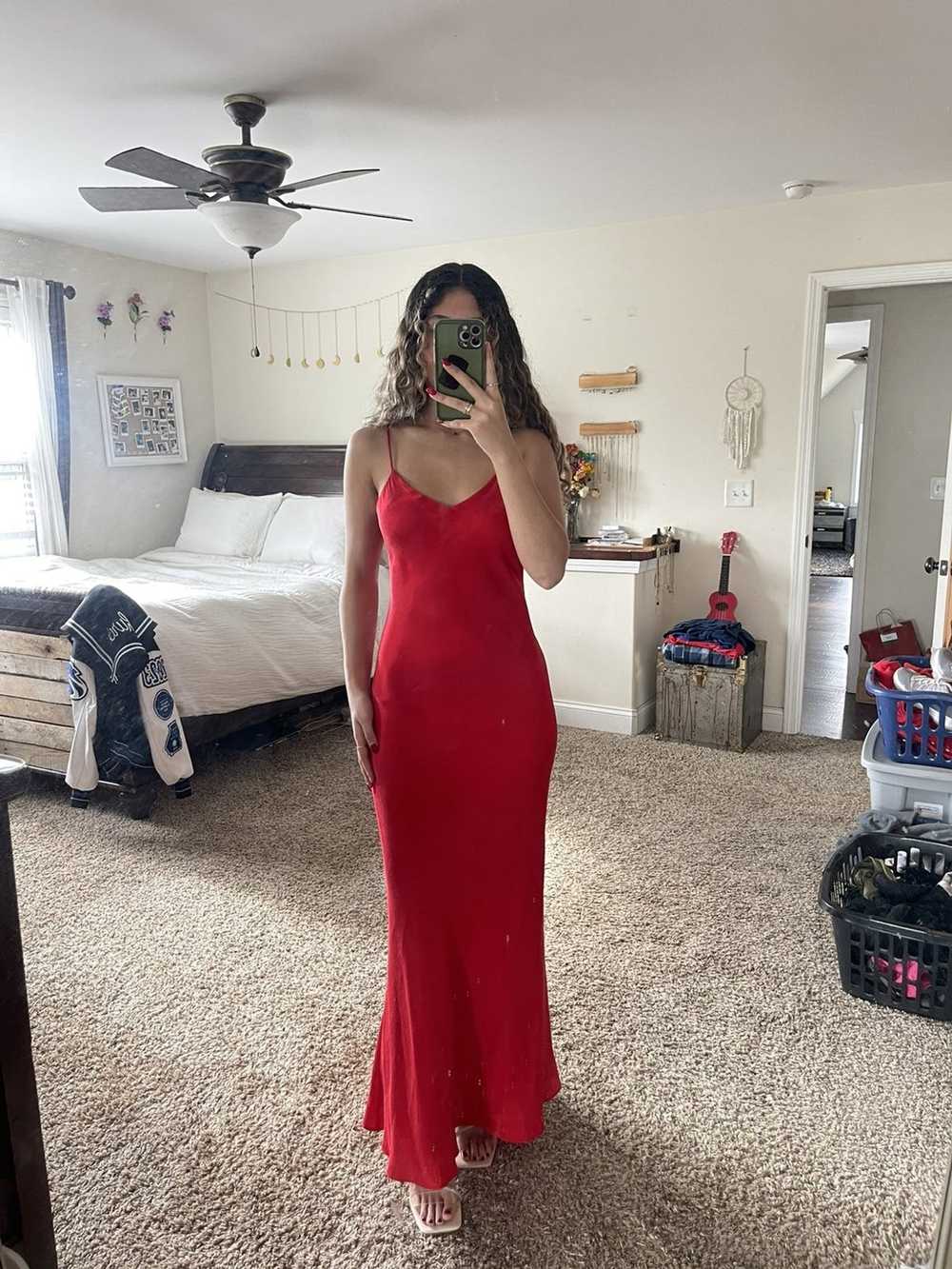 Other Niki Lavis Red Vintage Prom or Formal Dress - image 2