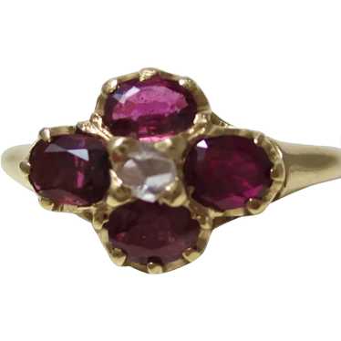 Antique Victorian French Ruby & Diamond Ring