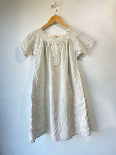 Antique Victorian Nightgown Dress M.K. Initials - image 1