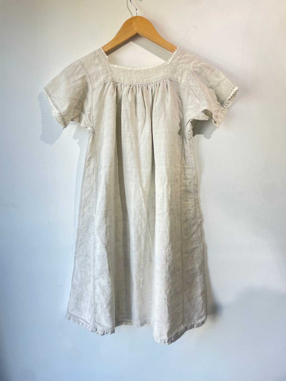 Antique Victorian Nightgown Dress M.K. Initials - image 2