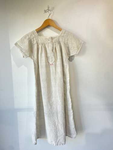 Antique Victorian Nightgown Dress M.K. Initials