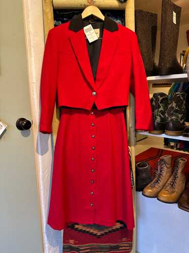 Red Pioneer Wear Wool Skirt Suit- Red River Collec