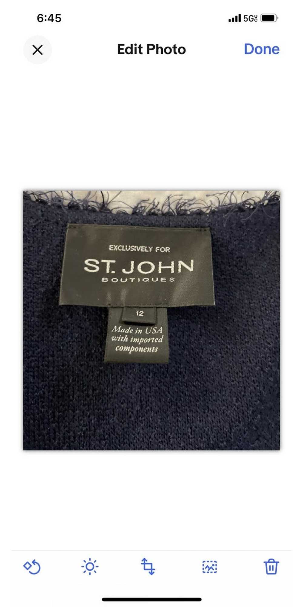 St. John Couture Chain Trim Tweed Jacket - image 4