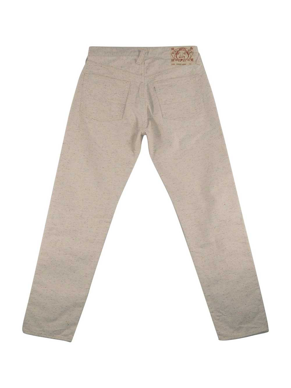 Evisu Multicolor Tweed White Denim Jeans Pants - image 1