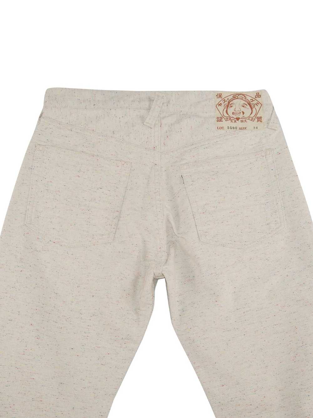 Evisu Multicolor Tweed White Denim Jeans Pants - image 2