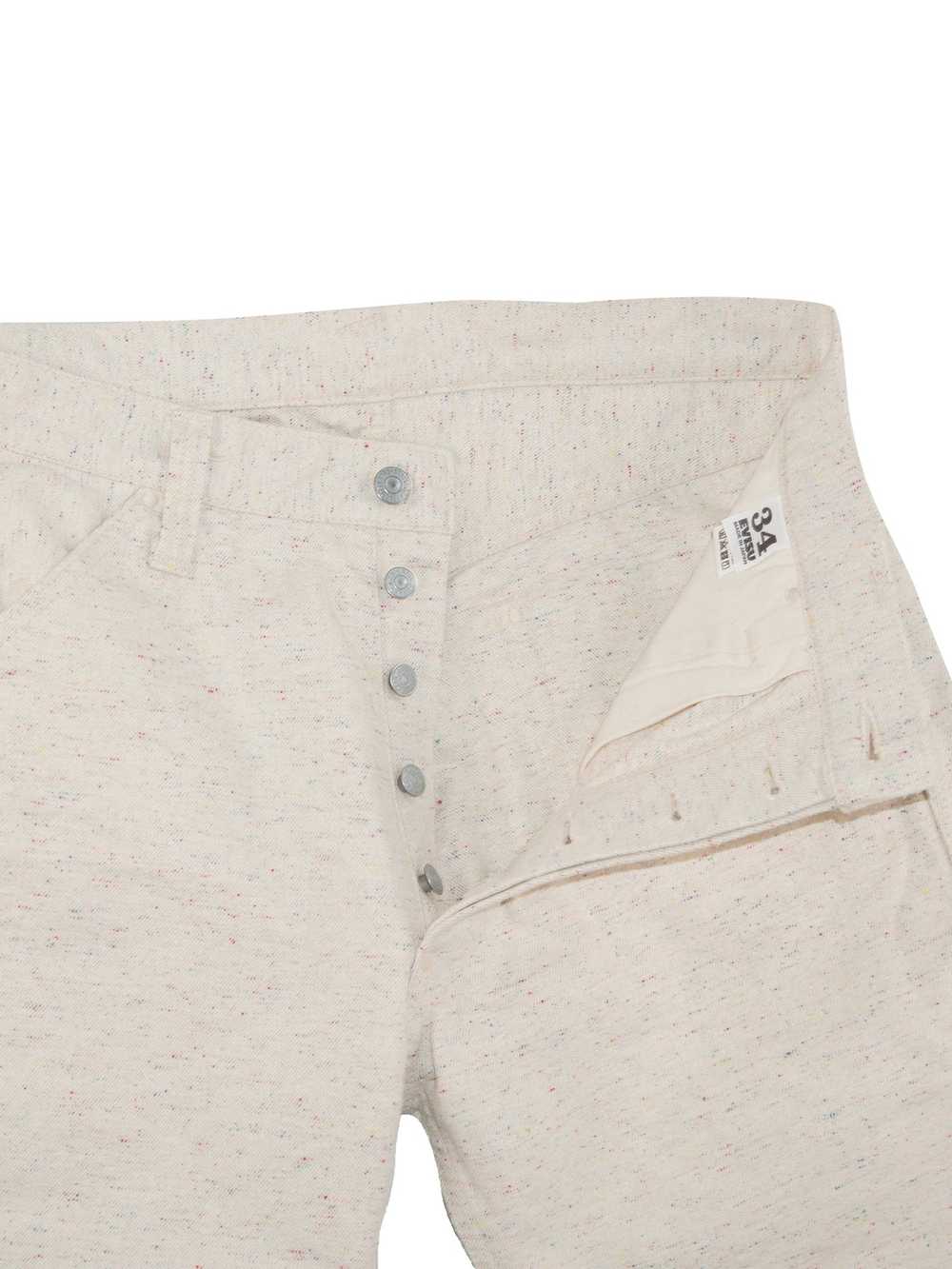 Evisu Multicolor Tweed White Denim Jeans Pants - image 6