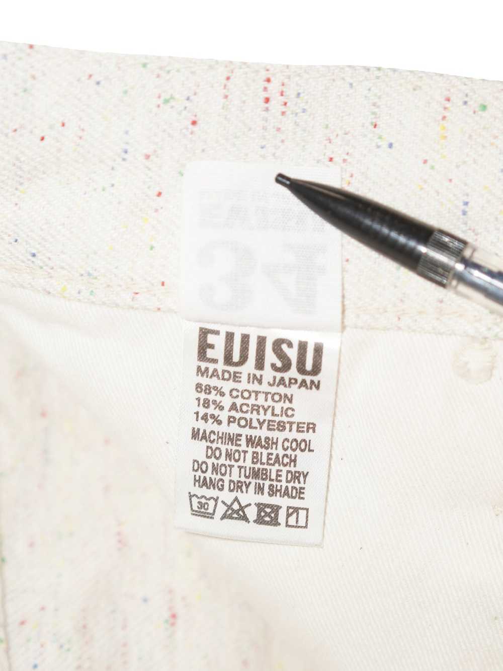 Evisu Multicolor Tweed White Denim Jeans Pants - image 9