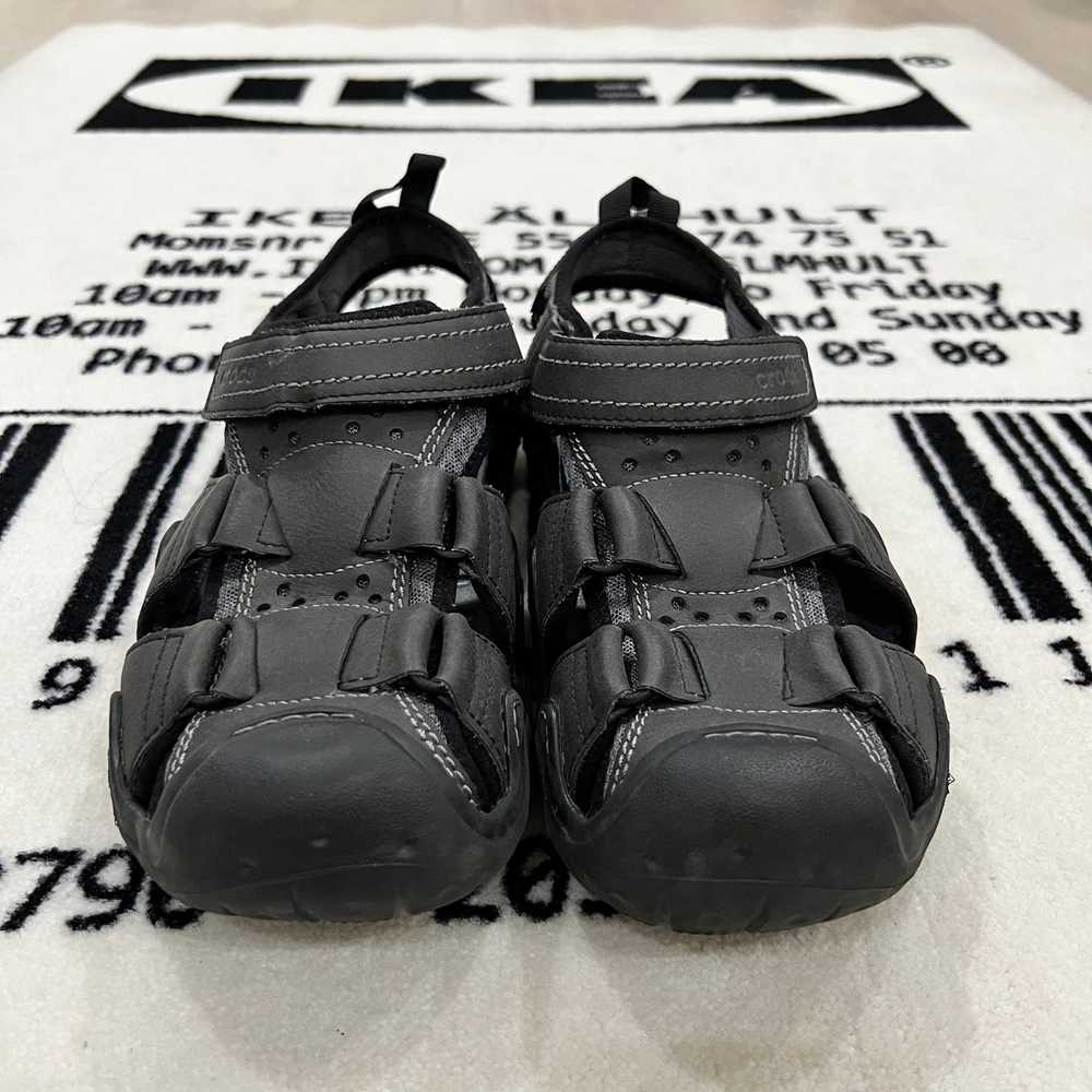 mens swiftwater leather crocs