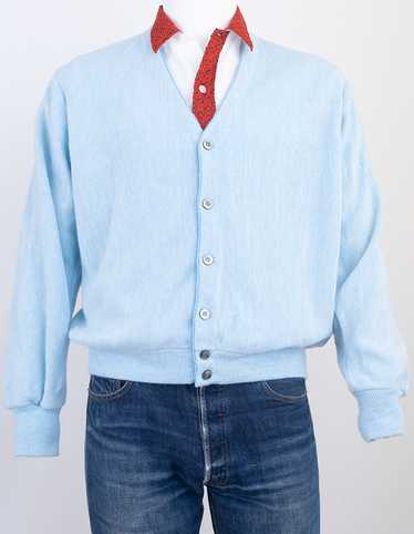 Sky Blue 1960s Cardigan Sweater