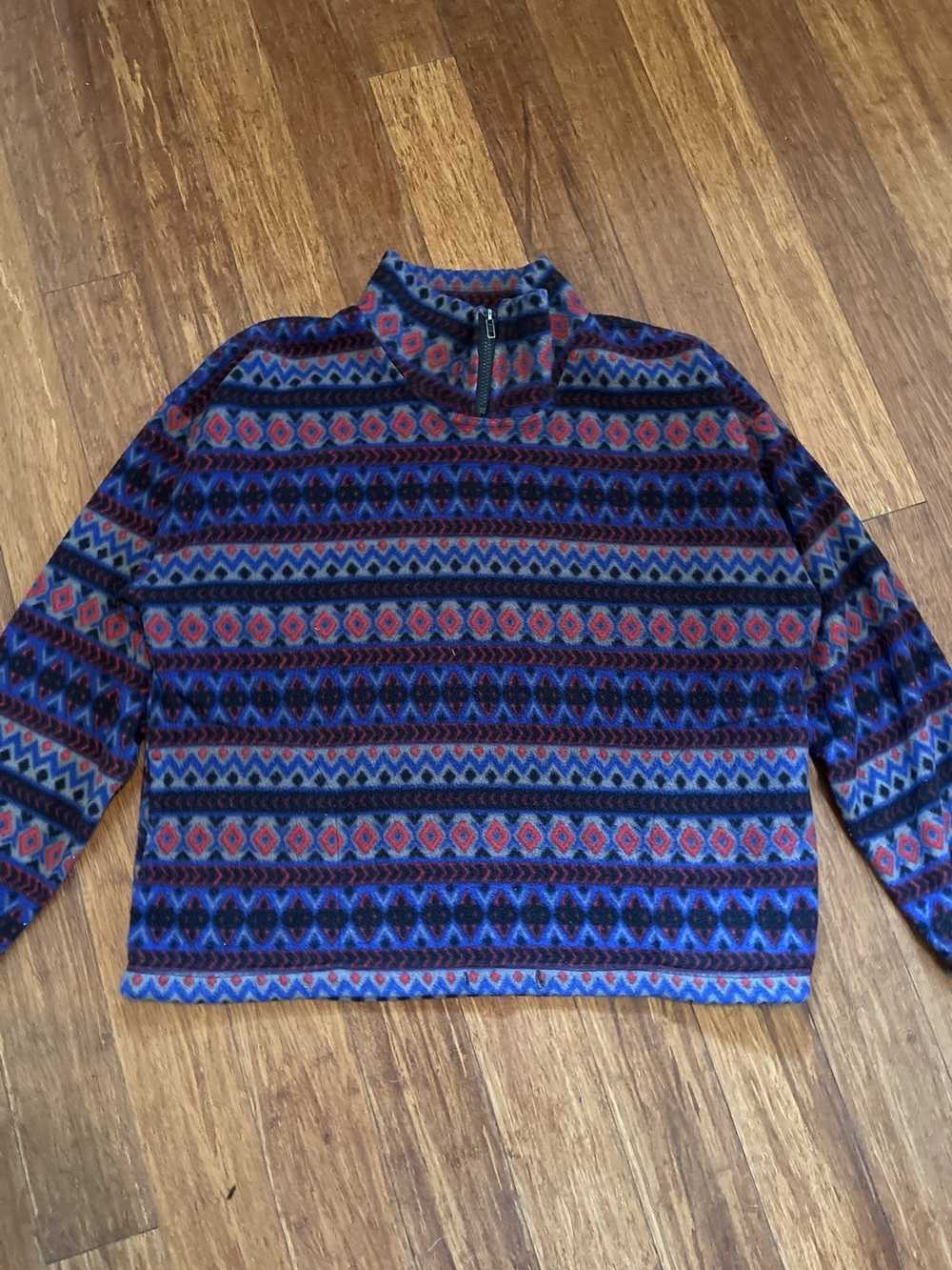 Hype × Vintage Vintage 90s Aztec Fleece Pullover - image 1