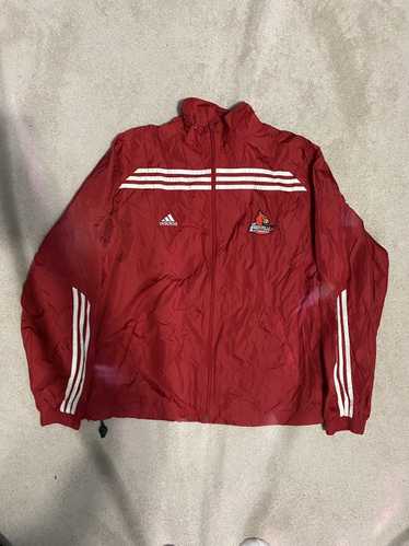 ADIDAS LOUISVILLE CARDINALS FOOTBALL TEAM ISSUE PULLOVER HOODIE RED/Black M