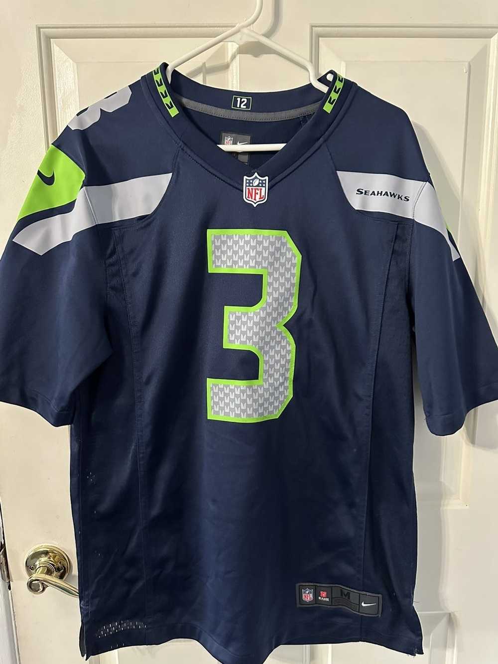 Nike Seattle Seahawks Russell Wilson Jersey #3, White Authentic Men's  44 Sewn On