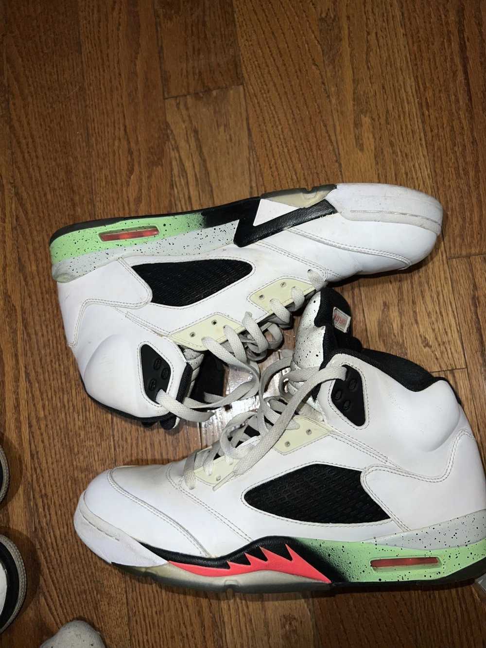 Air Jordan 5 Retro White/ Infrared23 – Light Poison Green – Black