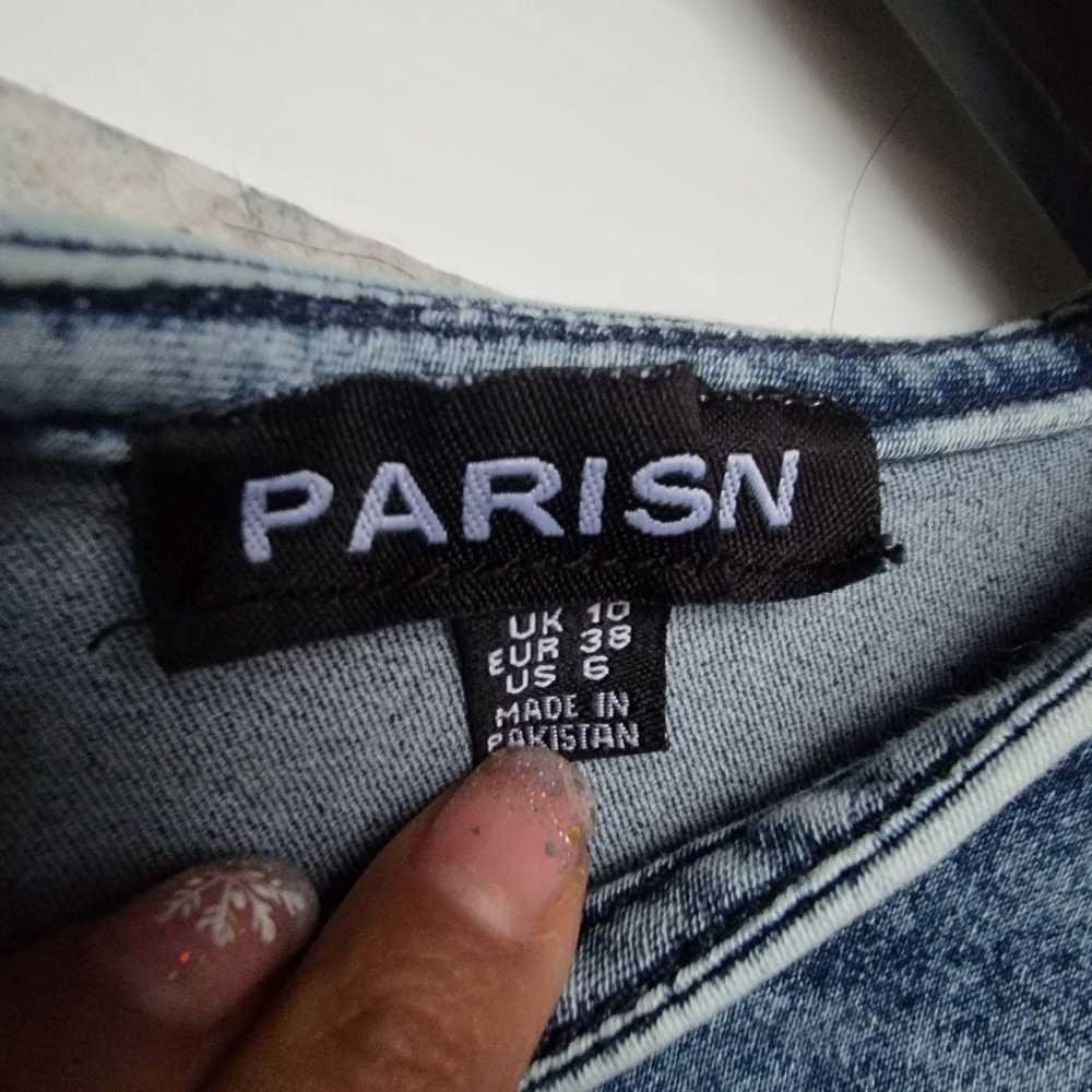 Designer Size S Women's Parisian denim puff sleev… - image 5