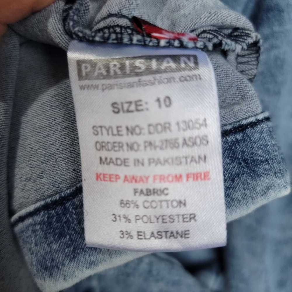 Designer Size S Women's Parisian denim puff sleev… - image 6