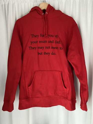 Supreme Supreme Red Iconic Philip Larkin Hoodie