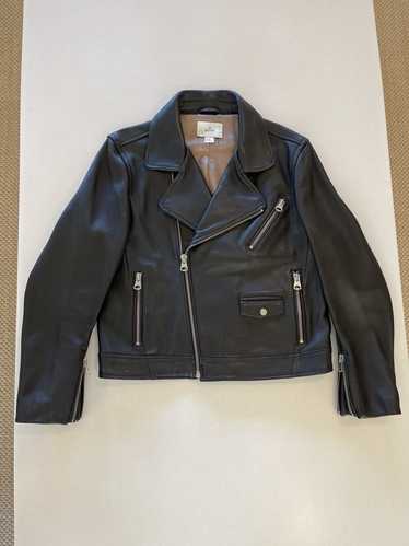 H and m outlet leather biker jacket