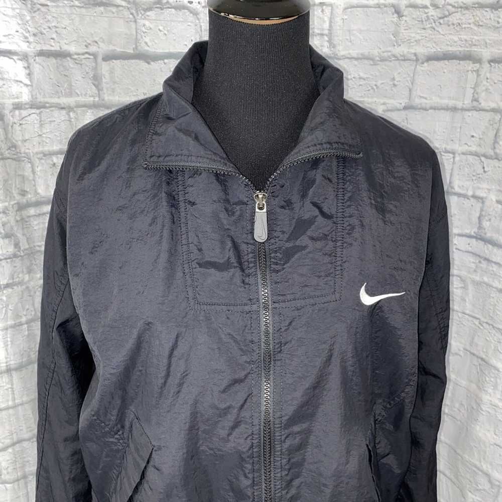 Nike Nike vintage full zip nylon jacket black sz … - image 5