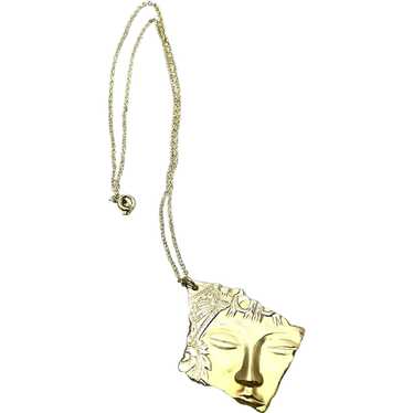 JJ Jonette Face Pendant Necklace