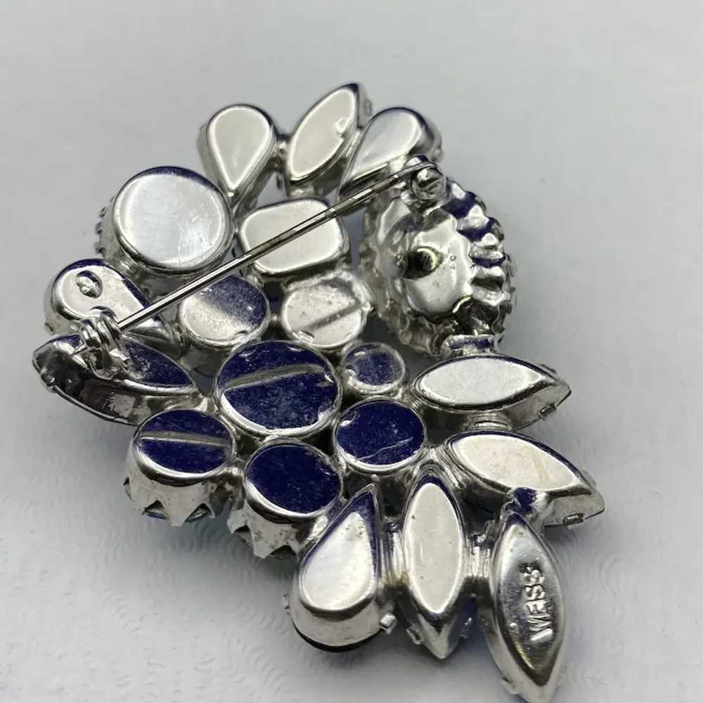 Large Blue Weiss Brooch Navettes, Pear Shaped, Ch… - image 5