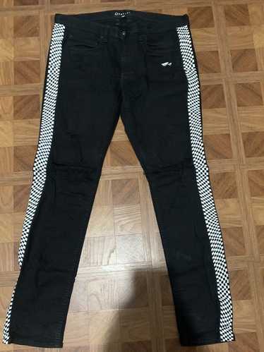 Empyre Black Checkerboard Empyre Skinny Ripped Jea