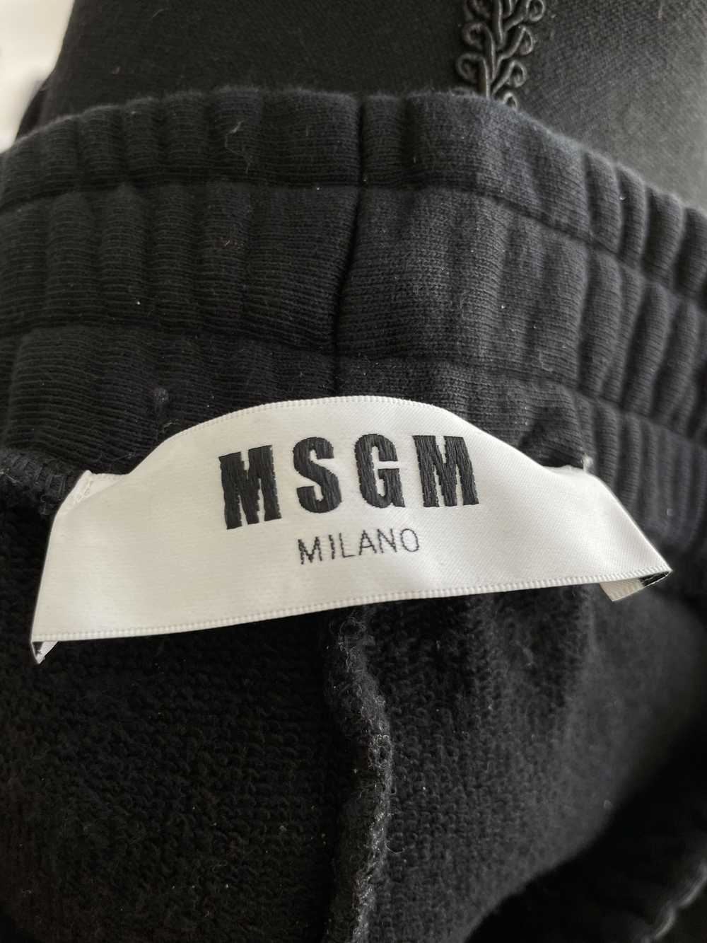 MSGM Black side logo track pants - image 4